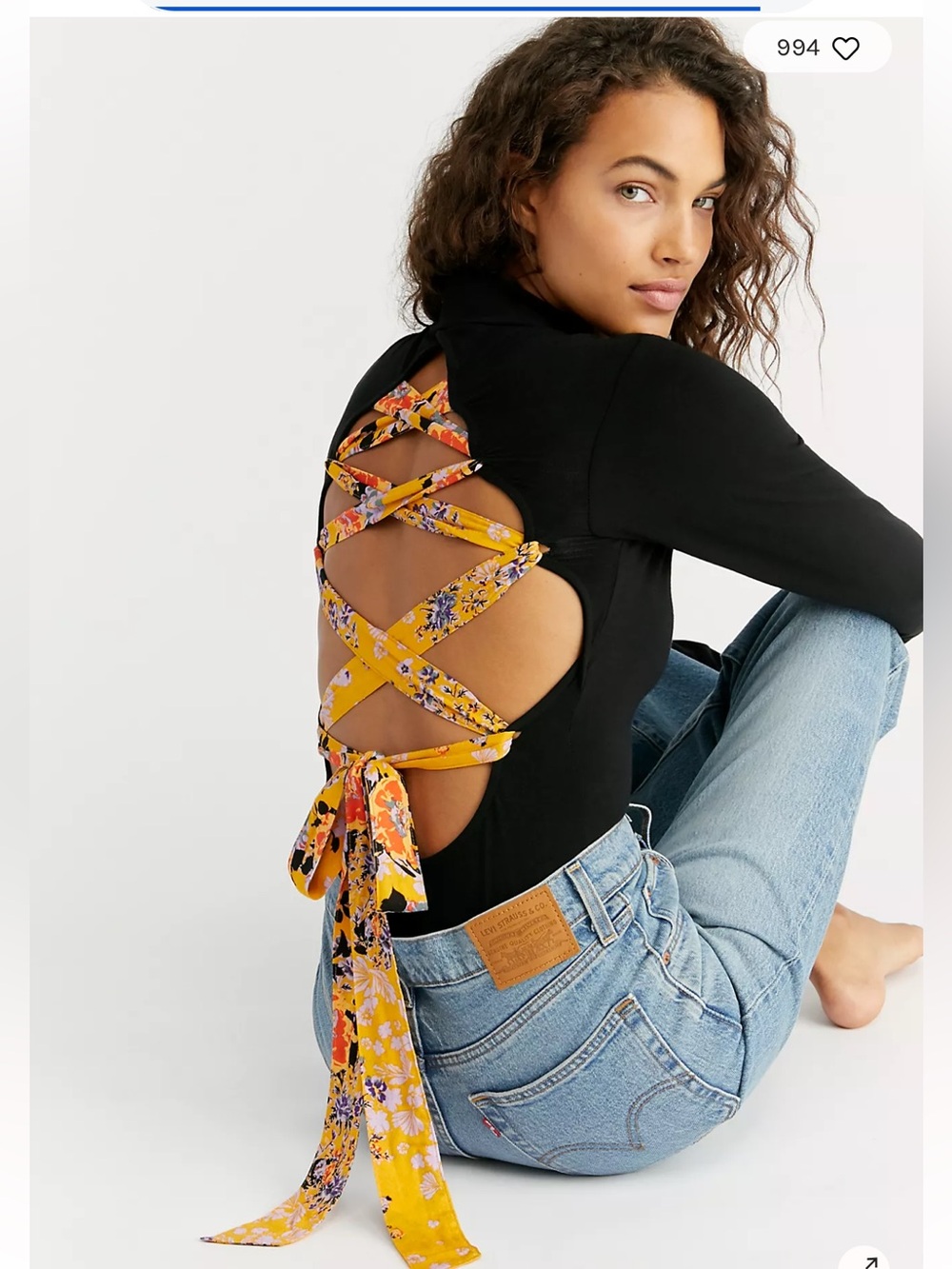 Free People Women’s Straps in the Back Bodysuit- size XS - Picture 6 of 6